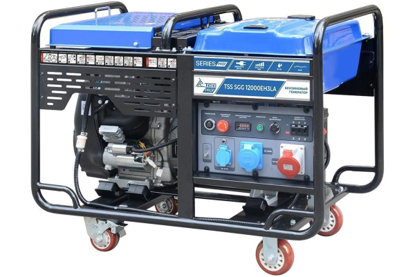 Бензиновый генератор ТСС SGG 12000EH3LA в кожухе МК-2.1 уличный фото