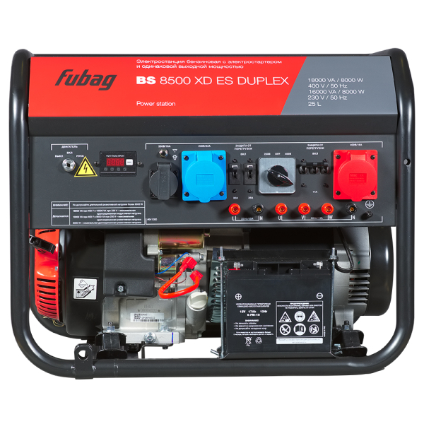 Бензиновый генератор Fubag BS 8500 XD ES DUPLEX + 4Т Extra + Комплект колес и ручек FUBAG в ПОДАРОК асинхронный фото