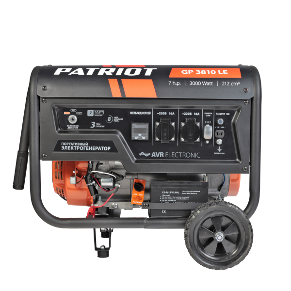 Бензиновый генератор PATRIOT GP 3810 LE фото