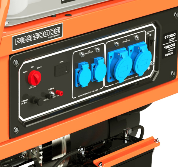 Бензиновый генератор Zongshen PB 22000 E на колесах фото