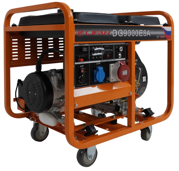 Дизельный генератор Lifan DG9000E3A 00159885 портативный фото