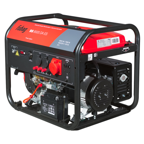 Бензиновый генератор Fubag BS 8000 DA ES + Комплект колес и ручек FUBAG + 4Т Extra в ПОДАРОК асинхронный фото