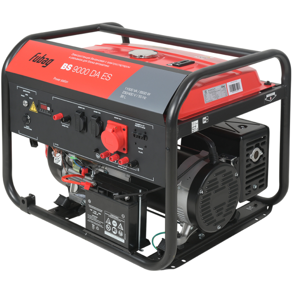 Бензиновый генератор Fubag BS 9000 DA ES (трёхфазный) + Комплект колес и ручек + Моторное масло Fubag Extra в ПОДАРОК фото